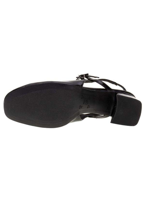 Ramarim - Sapato Feminino Salto Grosso Ramarim 2417131 - Verniz/Preto 4