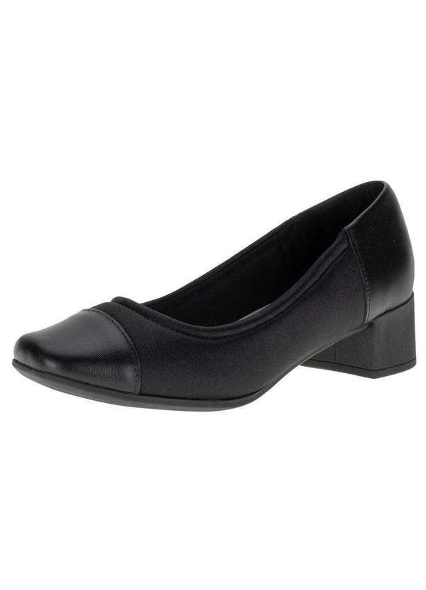 Usaflex - Sapato Feminino Salto Grosso Usaflex - Aj0105 - Preto