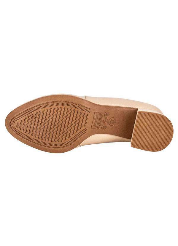 Usaflex - Sapato Feminino Salto Grosso Usaflex Ak0303 - Natural 4