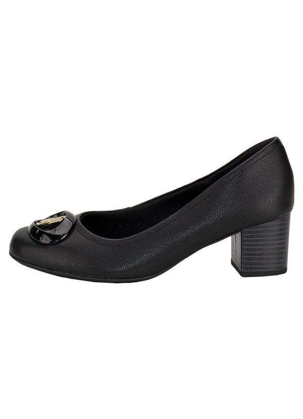 Usaflex - Sapato Feminino Salto Grosso Usaflex Ma0802 - Preto 2