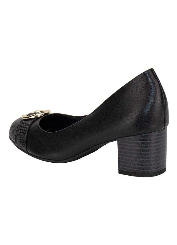 Usaflex - Sapato Feminino Salto Grosso Usaflex Ma0804 Preto 3