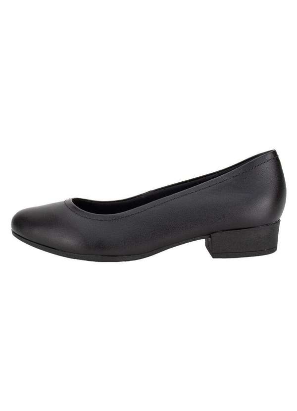 Usaflex - Sapato Feminino Salto Grosso Usaflex Uf04003 Preto 2