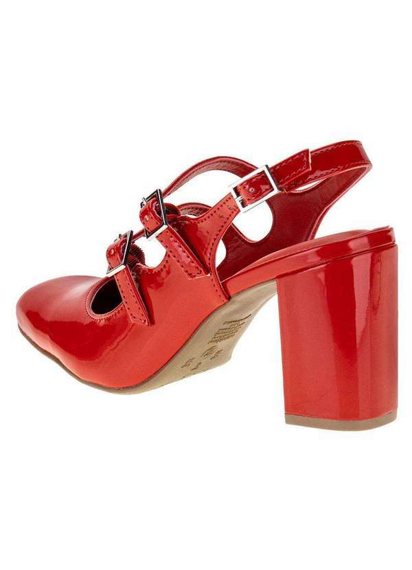 Via Marte - Sapato Feminino Salto Grosso Via Marte 062005 - Vermelho 3