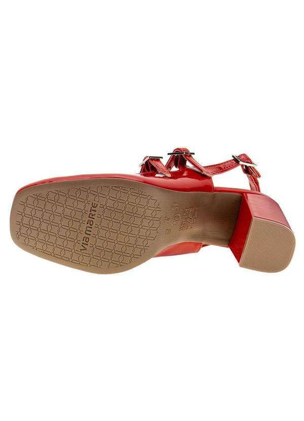 Via Marte - Sapato Feminino Salto Grosso Via Marte 062005 - Vermelho 4