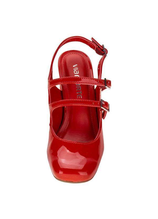 Via Marte - Sapato Feminino Salto Grosso Via Marte 062005 - Vermelho 5