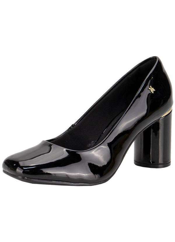Via Marte - Sapato Feminino Salto Grosso Via Marte 062016 Verniz/Preto