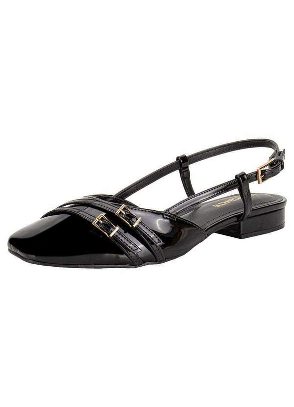Via Marte - Sapato Feminino Salto Grosso Via Marte 160013 - Verniz/Preto