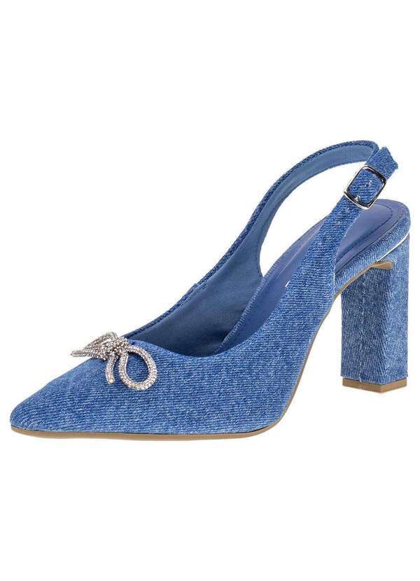 Via Marte - Sapato Feminino Salto Grosso Via Marte - 2311705 - Jeans