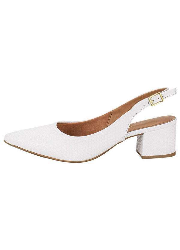 Vizzano - Sapato Feminino Salto Grosso Vizzano 1220311 - Branco 2