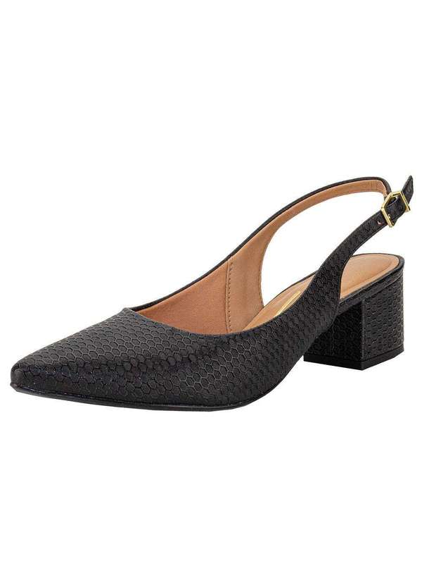 Vizzano Sapato Feminino Salto Grosso Vizzano 1220311 Preto