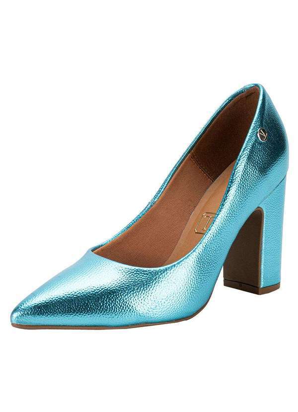 Vizzano - Sapato Feminino Salto Grosso Vizzano 1285400 - Azul