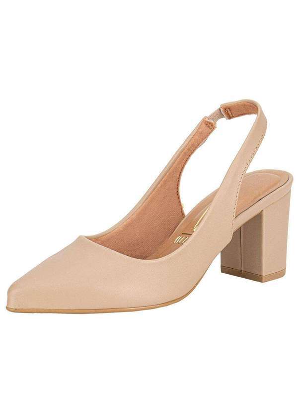 Vizzano - Sapato Feminino Salto Grosso Vizzano 1290503 Bege