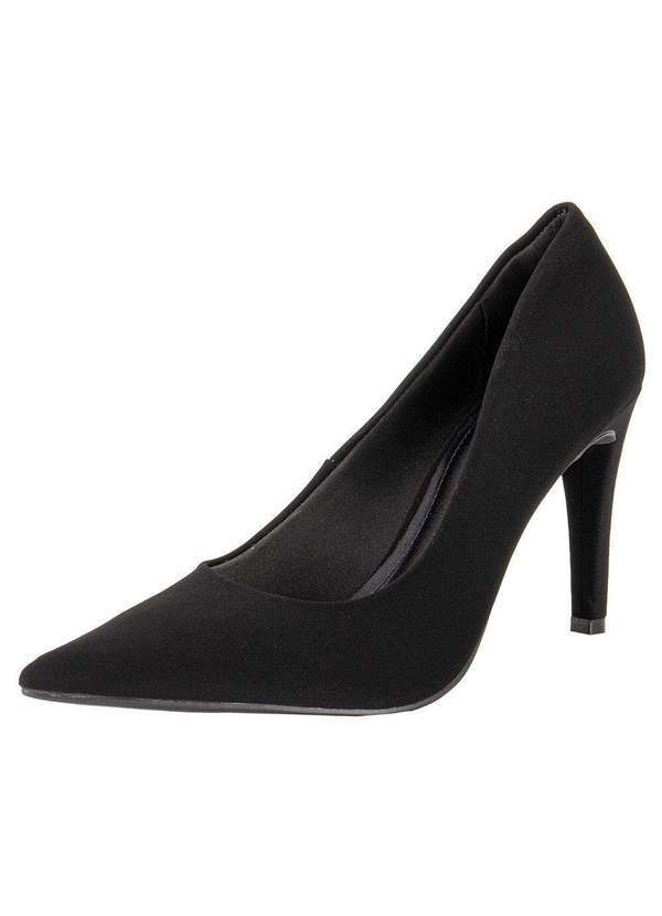 Via Marte - Scarpin Feminino Salto Fino Via Marte 045001 - Preto/Nobuck