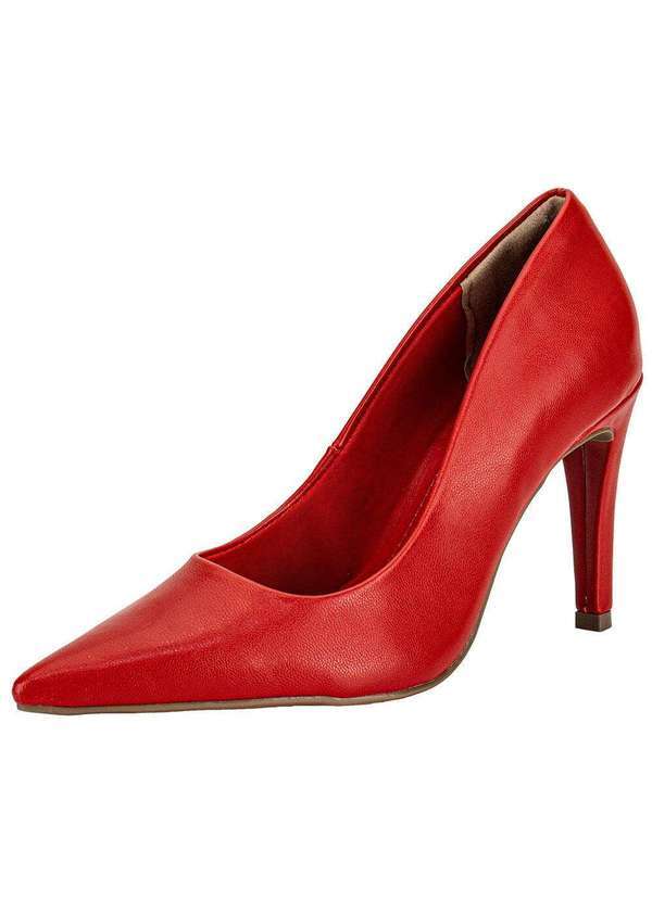 Via Marte - Scarpin Feminino Salto Fino Via Marte 045001 Vermelho