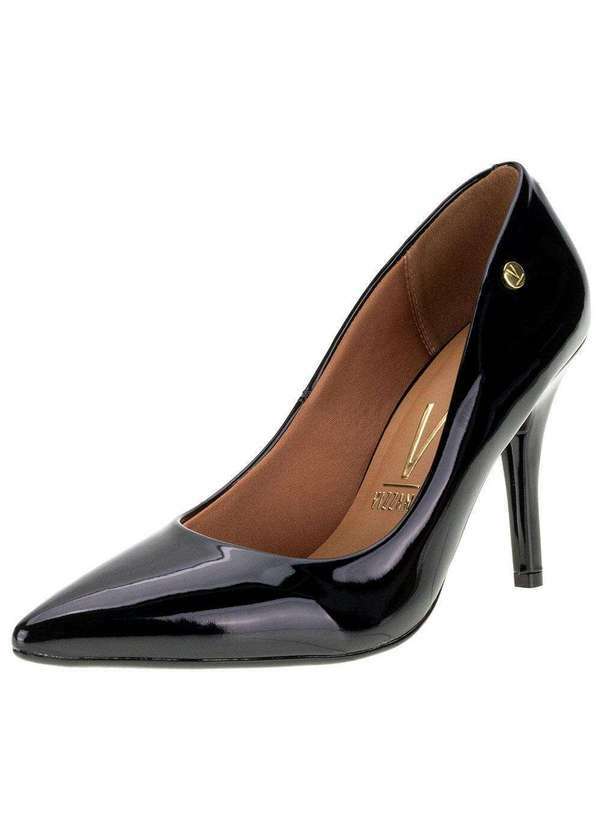 Vizzano - Scarpin Feminino Salto Fino Vizzano 11841101 - Verniz/Preto