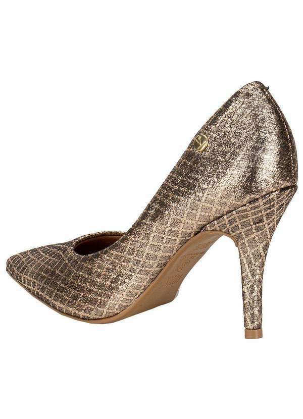 Vizzano - Scarpin Feminino Salto Fino Vizzano 11841501 - Ouro/Rosado 3