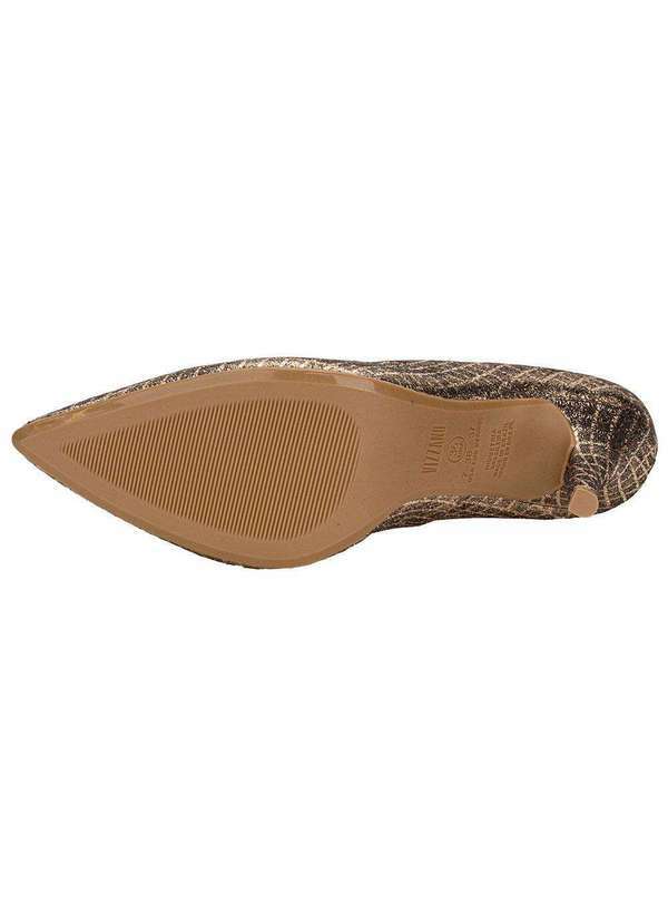 Vizzano - Scarpin Feminino Salto Fino Vizzano 11841501 - Ouro/Rosado 4