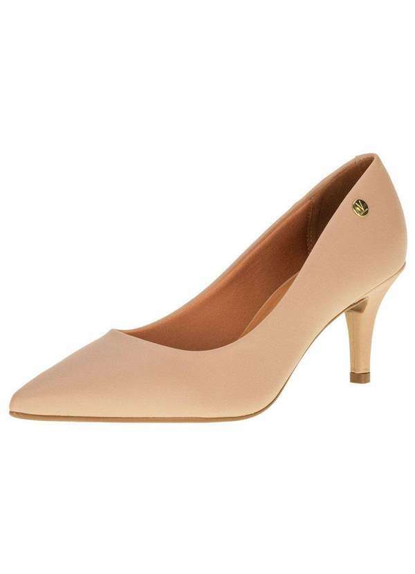 Vizzano - Scarpin Feminino Salto Médio Vizzano - 1185702 - Bege