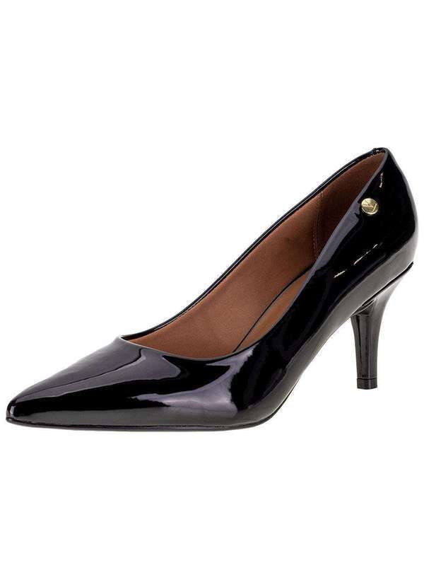 Vizzano - Scarpin Feminino Salto Médio Vizzano - 1185702 - Verniz/Preto