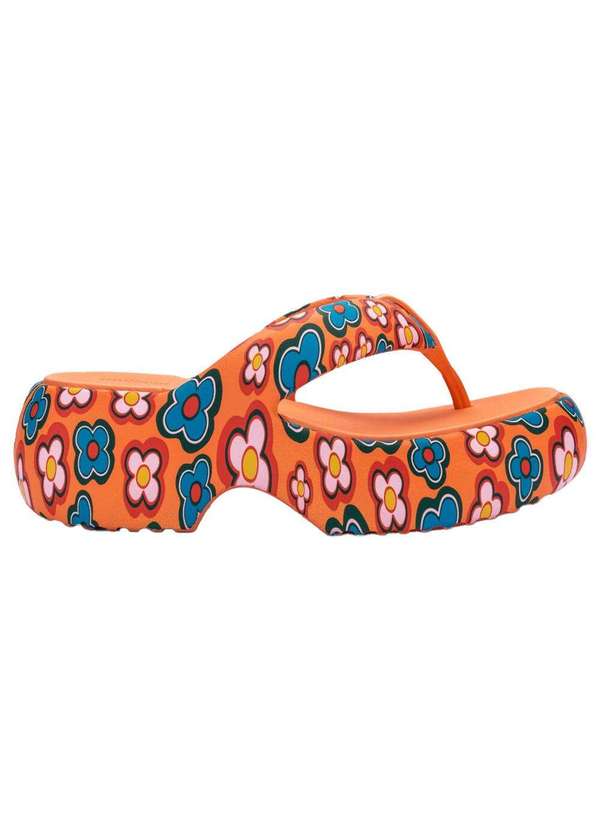 Melissa - Melissa Free Fuzzy Printed Platform 35995 Laranja 3
