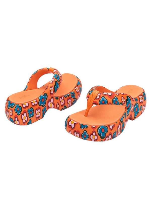 Melissa - Melissa Free Fuzzy Printed Platform 35995 Laranja 4