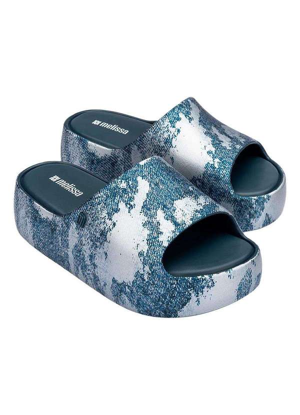 Melissa - Melissa Free Platform Slide Denim 36149 - Cinza/Azul