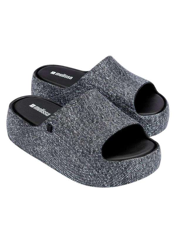 Melissa - Melissa Free Platform Slide Denim 36149 - Cinza/Preto