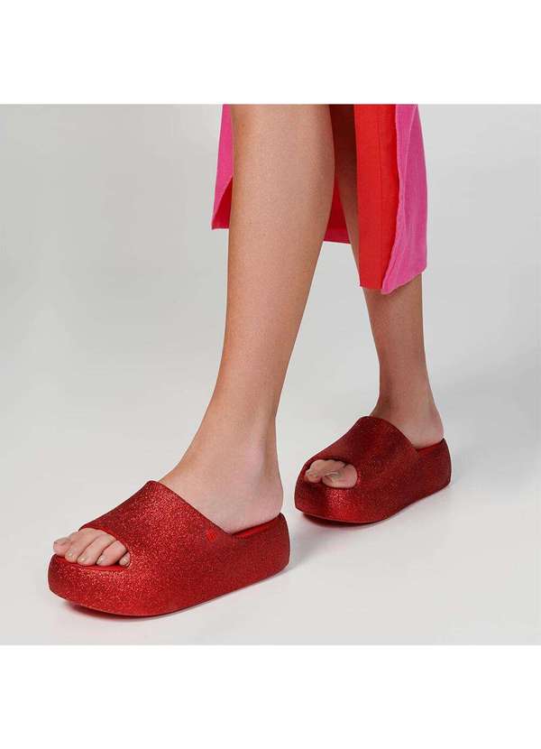Melissa - Melissa Free Platform Slide Glitter 36126 - Vermelho 2