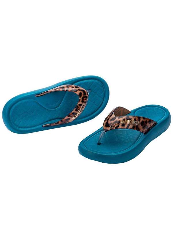 Melissa - Melissa Station Flip Flop 36045 Azul/Onça 3