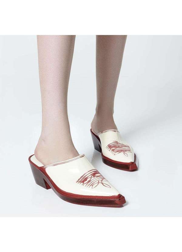 Melissa - Melissa Texas Mule 36189 Bege/Vermelho 2