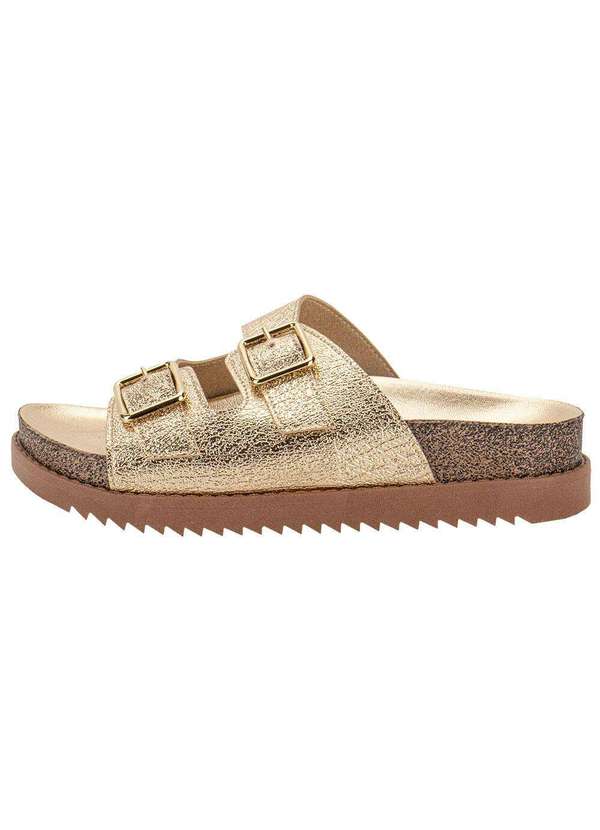 Moleca - Sandália Feminina Conforto Moleca 5500105 - Ouro 2