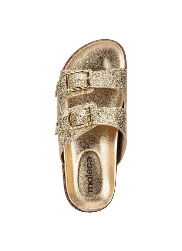 Moleca - Sandália Feminina Conforto Moleca 5500105 - Ouro 5