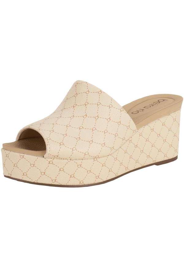 Beira Rio - Tamanco Feminino Anabela Beira Rio 8407100 - Natural