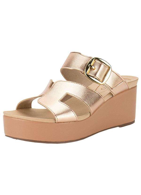 Beira Rio - Tamanco Feminino Anabela Beira Rio 8407136 - Bronze 1