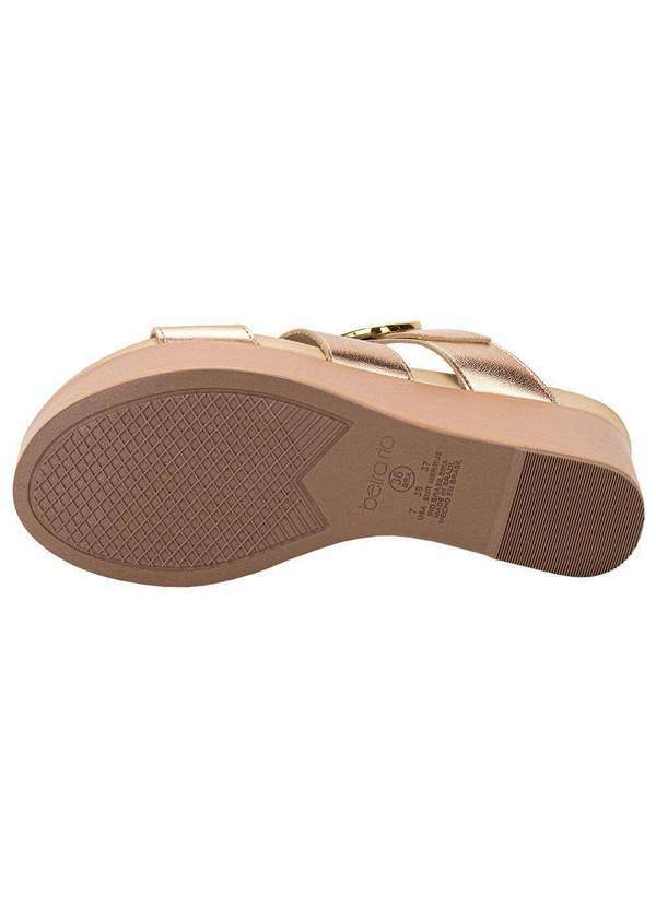 Beira Rio - Tamanco Feminino Anabela Beira Rio 8407136 - Bronze 4