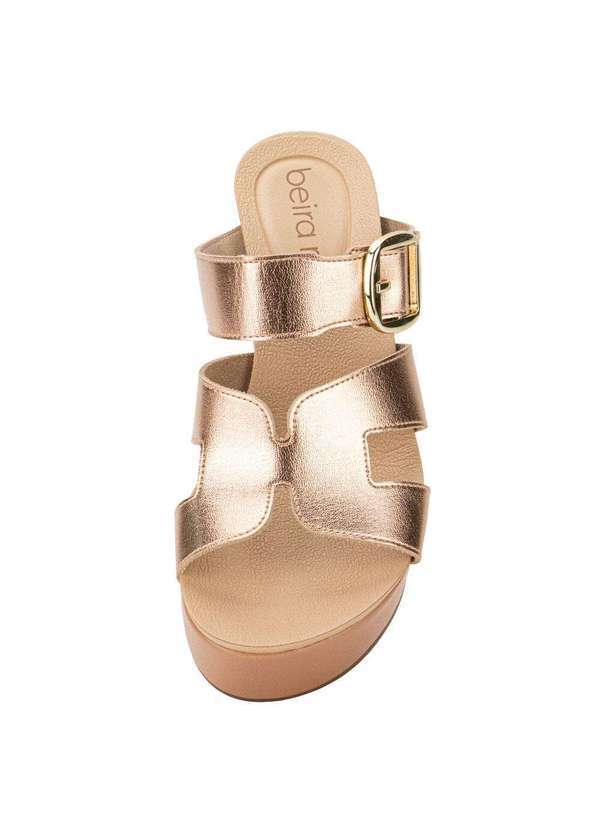 Beira Rio - Tamanco Feminino Anabela Beira Rio 8407136 - Bronze 5