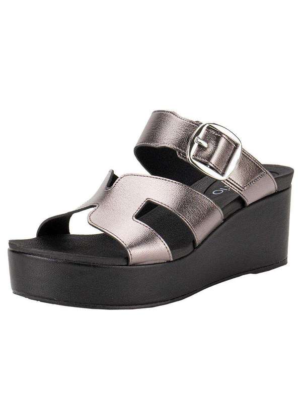 Beira Rio - Tamanco Feminino Anabela Beira Rio 8407136 - Grafite 1