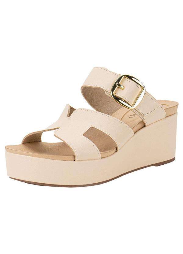Beira Rio - Tamanco Feminino Anabela Beira Rio 8407136 - Natural