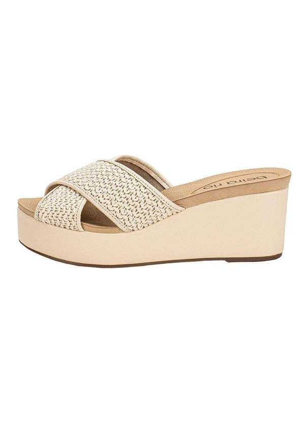 Beira Rio - Tamanco Feminino Anabela Beira Rio 8407141 - Natural 2