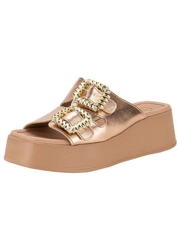 Beira Rio - Tamanco Feminino Anabela Beira Rio 8530102 - Bronze
