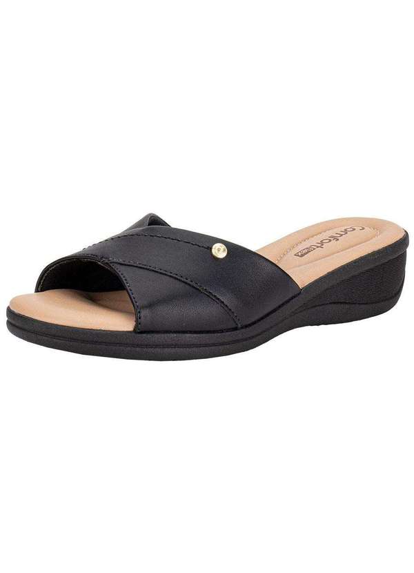 Comfortflex - Tamanco Feminino Anabela Comfortflex 2588402 Preto