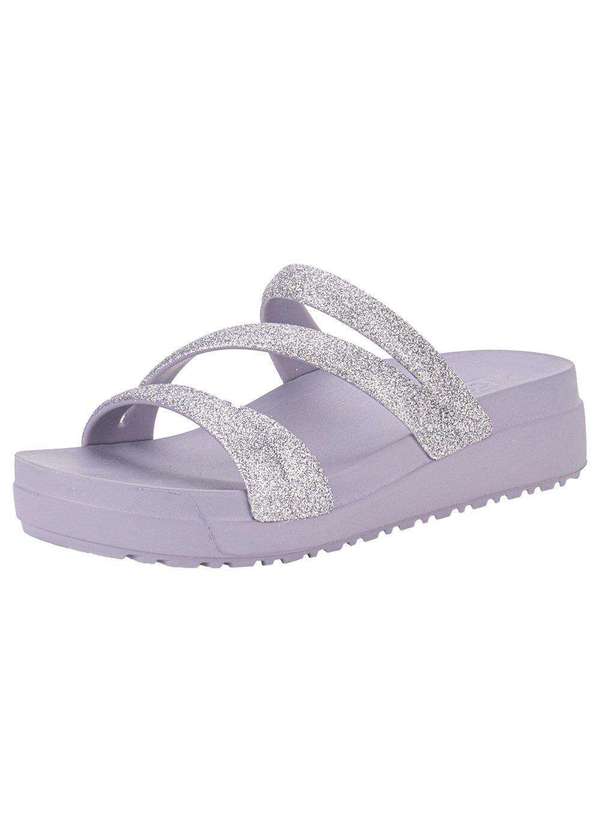 Zaxy - Tamanco Feminino Anabela Glitter Up Zaxy 19068 - Cinza