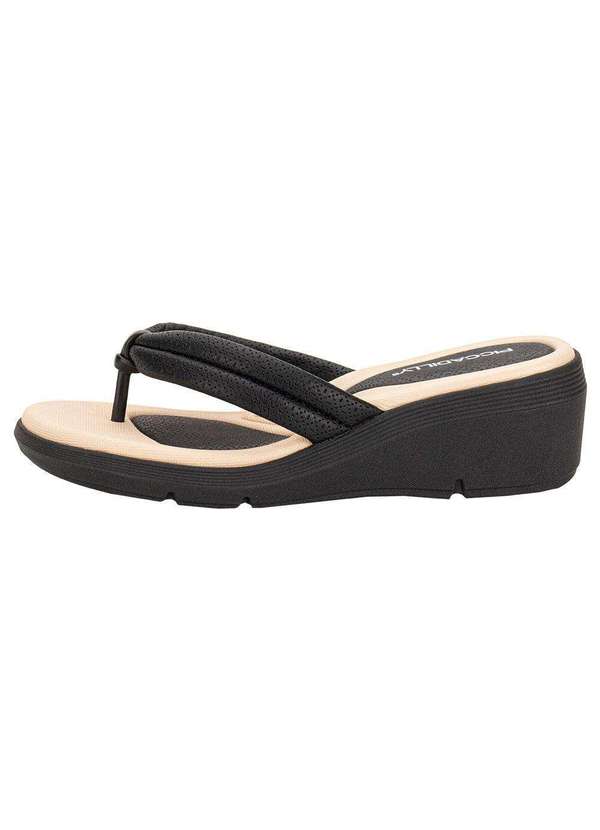 Piccadilly - Tamanco Feminino Anabela Piccadilly 540356 - Preto/Bege 2