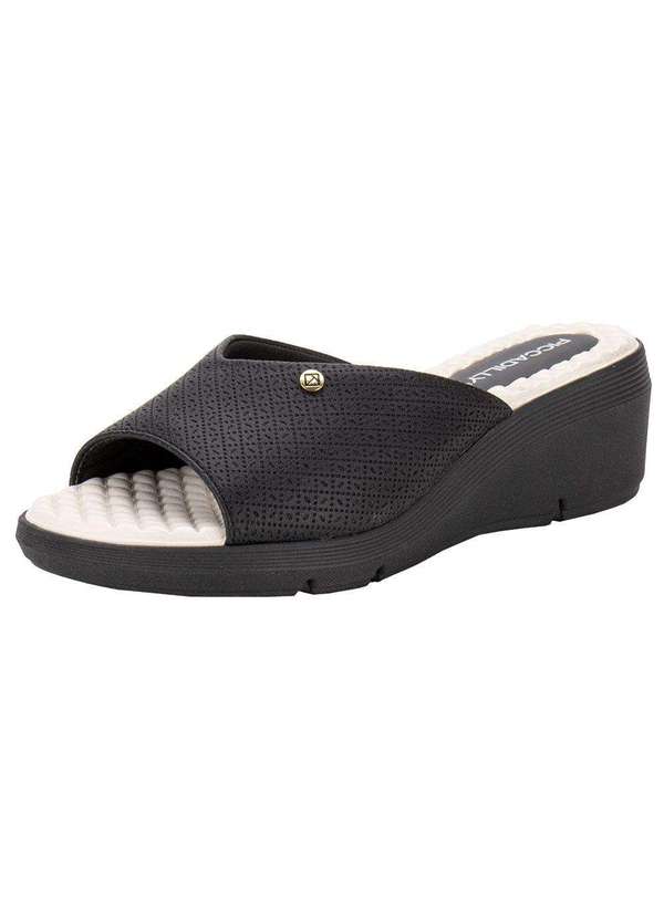 Piccadilly - Tamanco Feminino Anabela Piccadilly 540358 - Preto/Branco