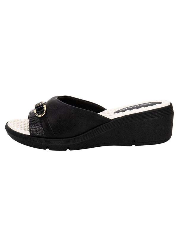 Piccadilly - Tamanco Feminino Anabela Piccadilly 540359 - Preto/Branco 2