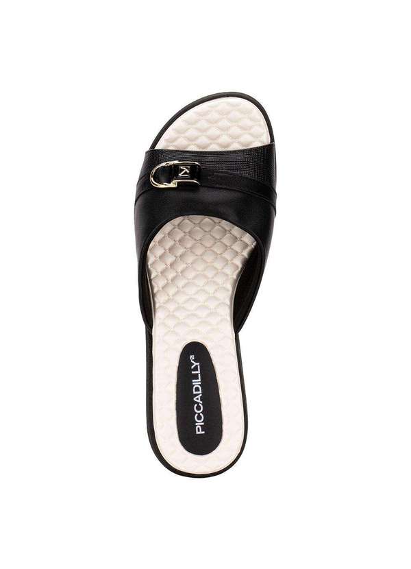 Piccadilly - Tamanco Feminino Anabela Piccadilly 540359 - Preto/Branco 5
