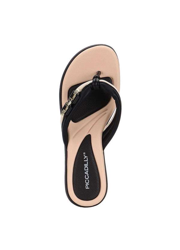 Piccadilly - Tamanco Feminino Anabela Piccadilly 540394 - Preto/Bege 5