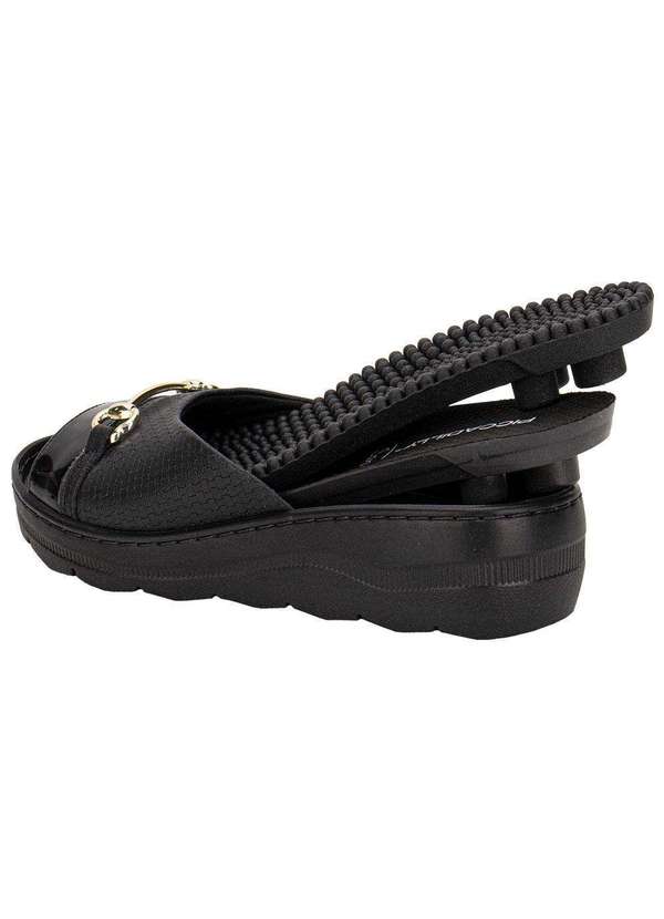 Piccadilly - Tamanco Feminino Anabela Piccadilly 568060 - Preto 5