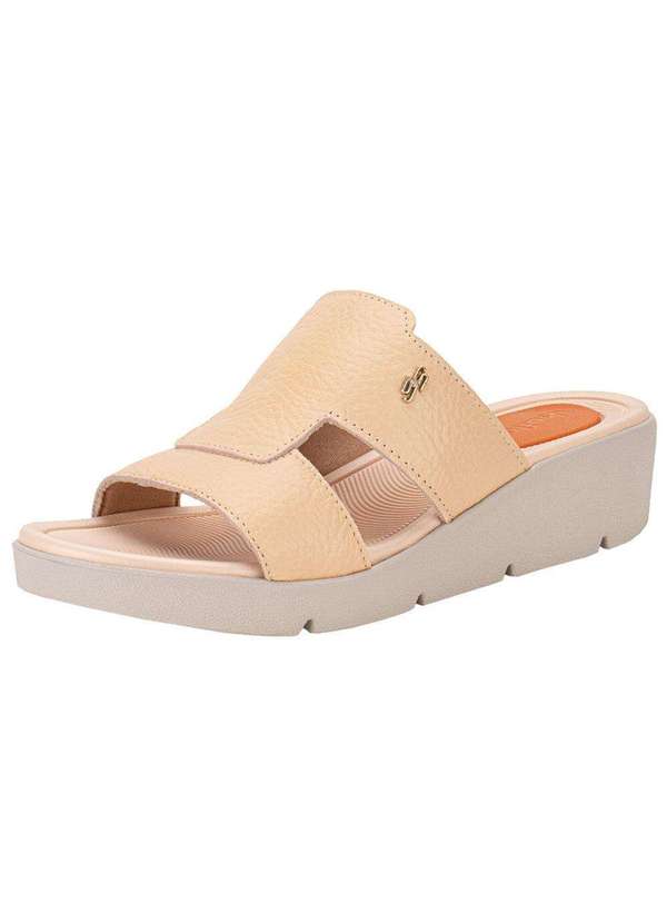 Usaflex - Tamanco Feminino Anabela Usaflex Al4301 - Natural