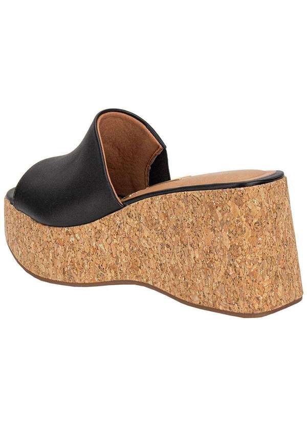 Vizzano - Tamanco Feminino Anabela Vizzano 6559100 Preto 3